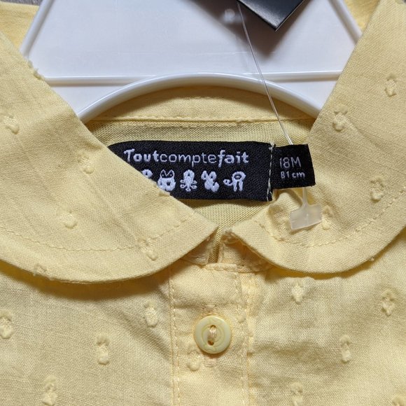 [KIDS 2/$20] NWT Baby Girl (18M) - TOUT COMPTE FAIT Swiss Dot Polo - Picture 4 of 6